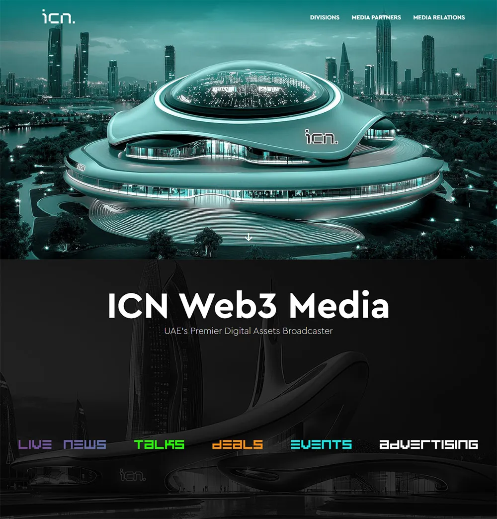 ICN Media Web Design full page design
