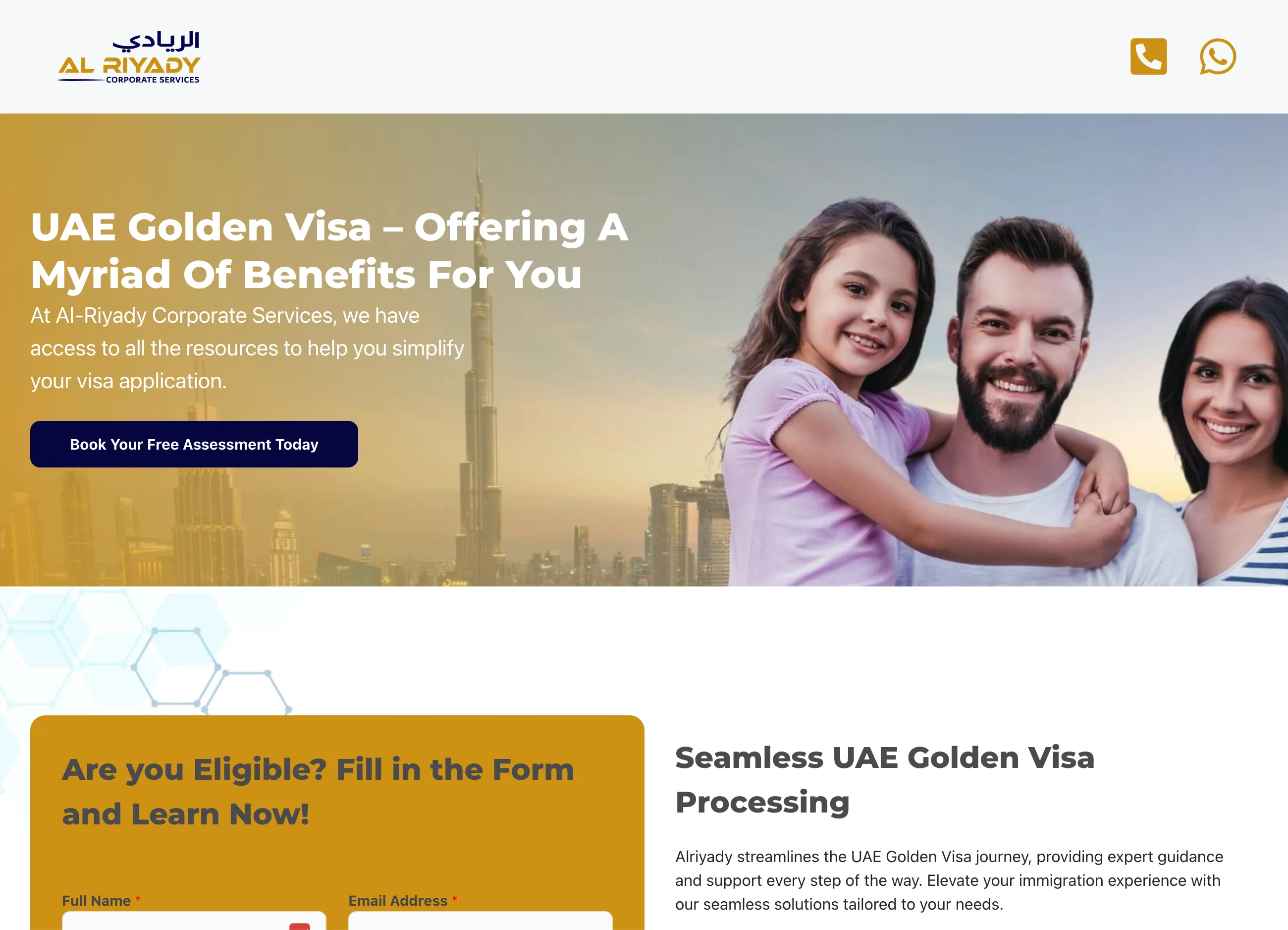 Alriyady Corporate Services full page design