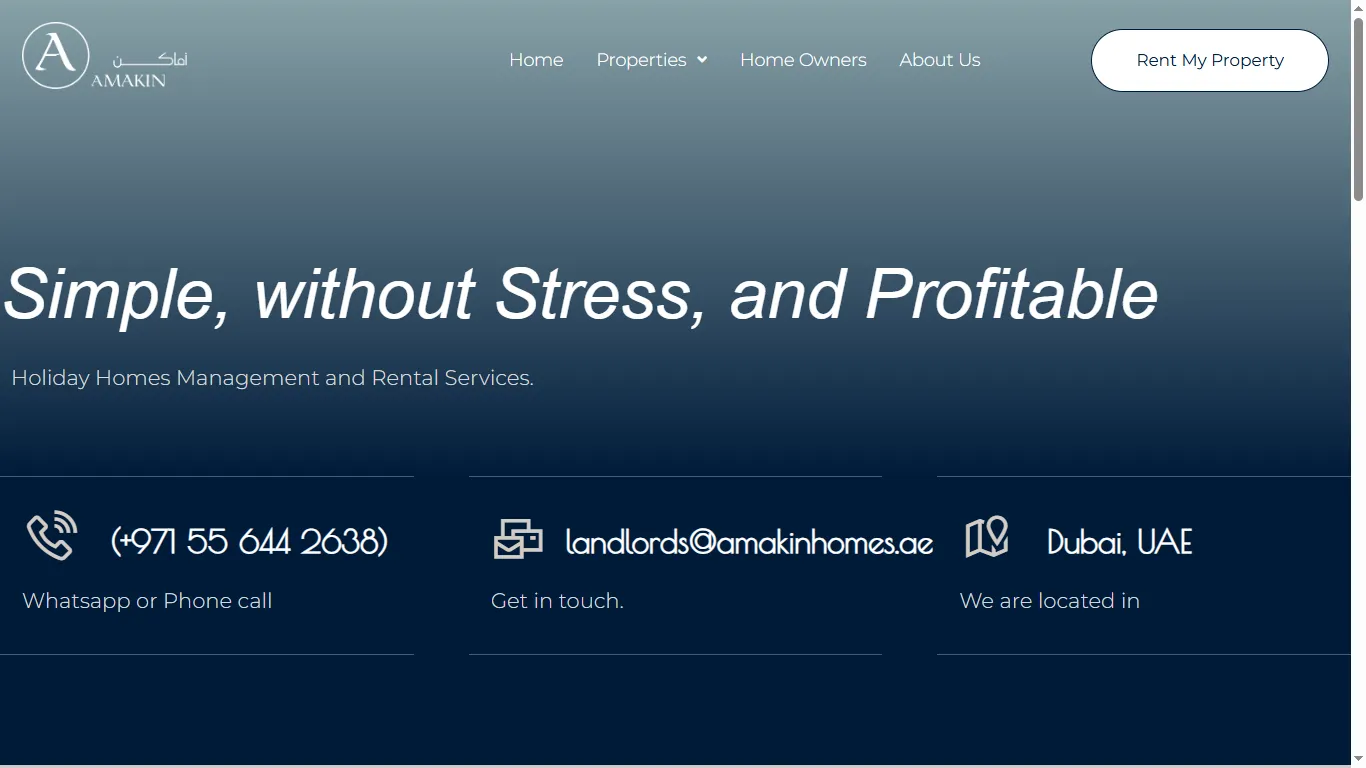 Amakin Homes Website Design screenshot 2