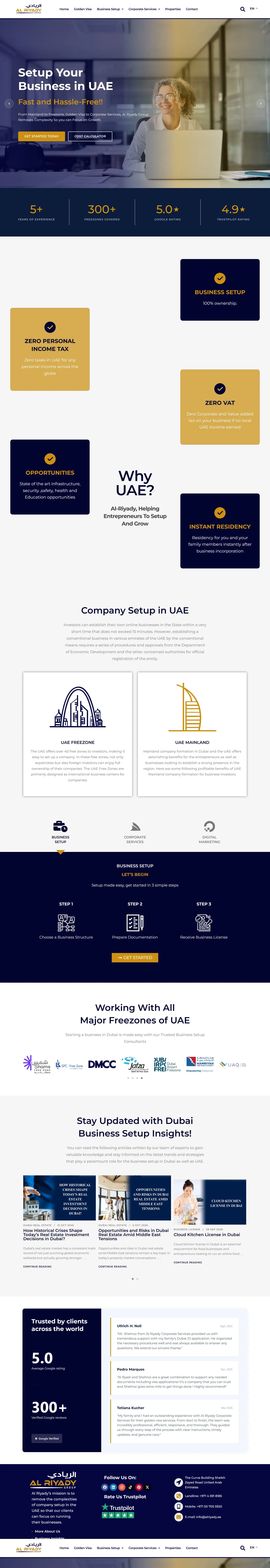 Alriyady Web Design full page design